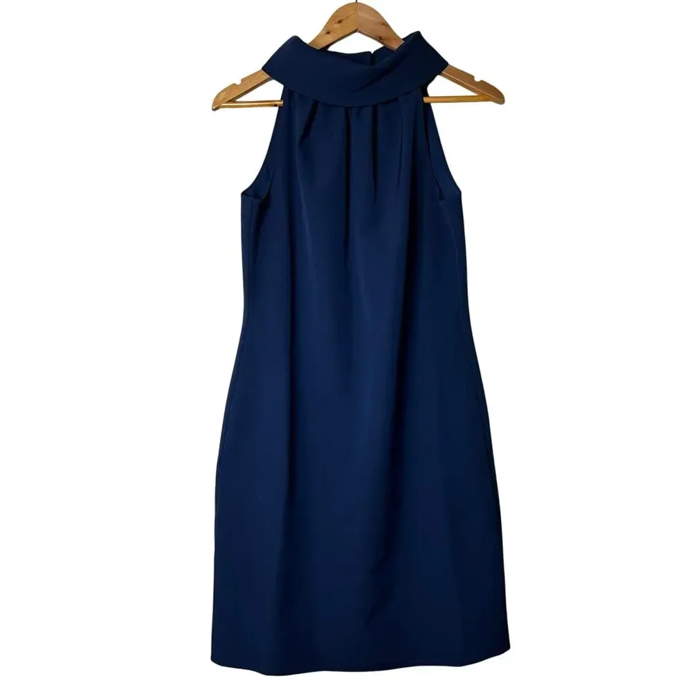 Sail to‎ Sable STS Dress Sz XS Vintage 50s 60s Inspired Trapeze Navy Blue Button